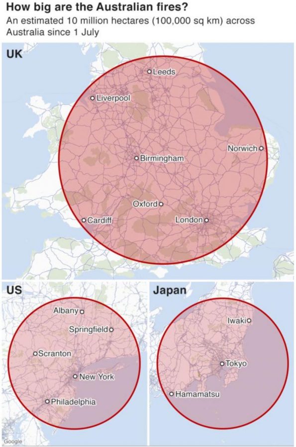 Land Burned Compared To England Size