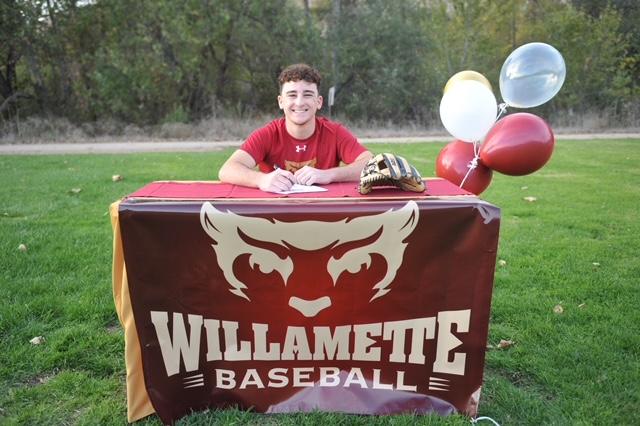 Drew Baskin signed to play DIII baseball for Willamette University.
