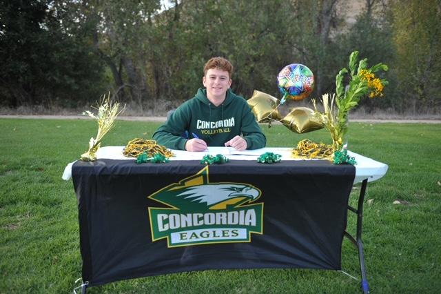 Makai Lipson secures his spot on Concordia University Irvine mens volleyball team. 