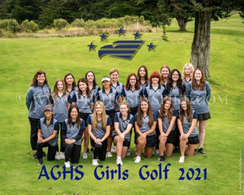 AGHS Girls Golf team, bonded through wins and losses, but mostly wins.  