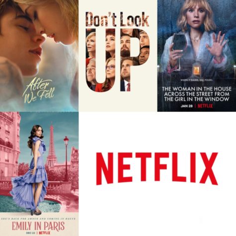 Pictured: promotional posters for some of Netflixs new television series and movies
