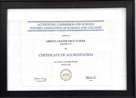 The Certification of Accreditation from the Western Association of Schools and Colleges 