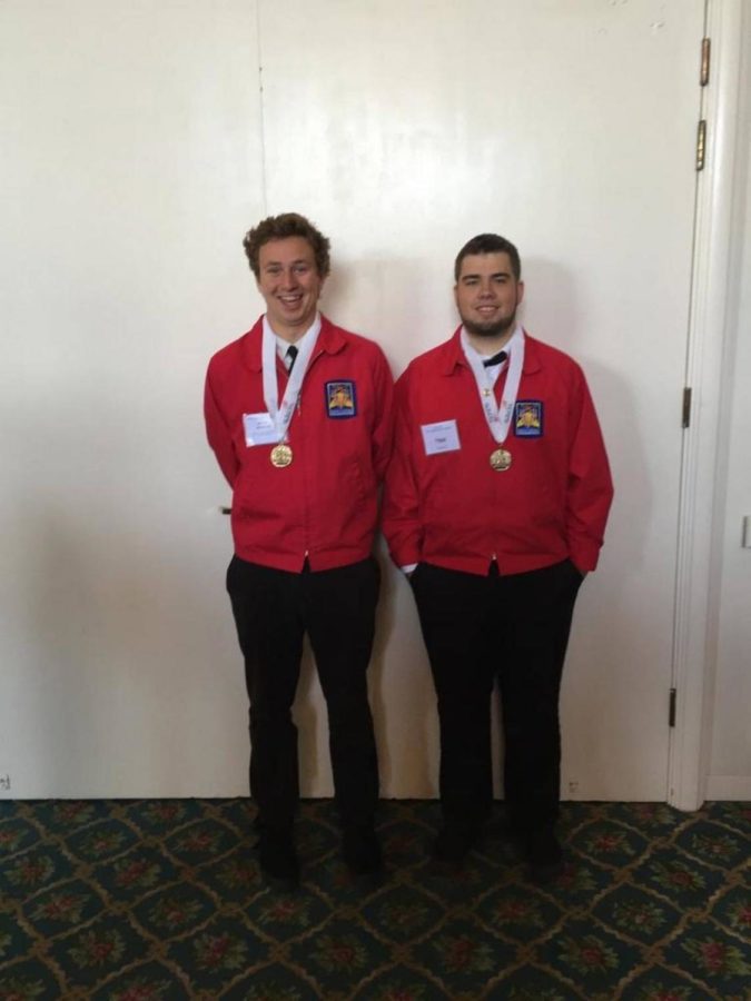 Ryan Hoover and his partner Trace Williams place ninth place for 3D animation in Skills USA, Louisville 2016