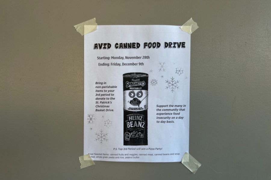 Helping Fight Food Insecurity in our Community: AVID’s Canned Food Drive