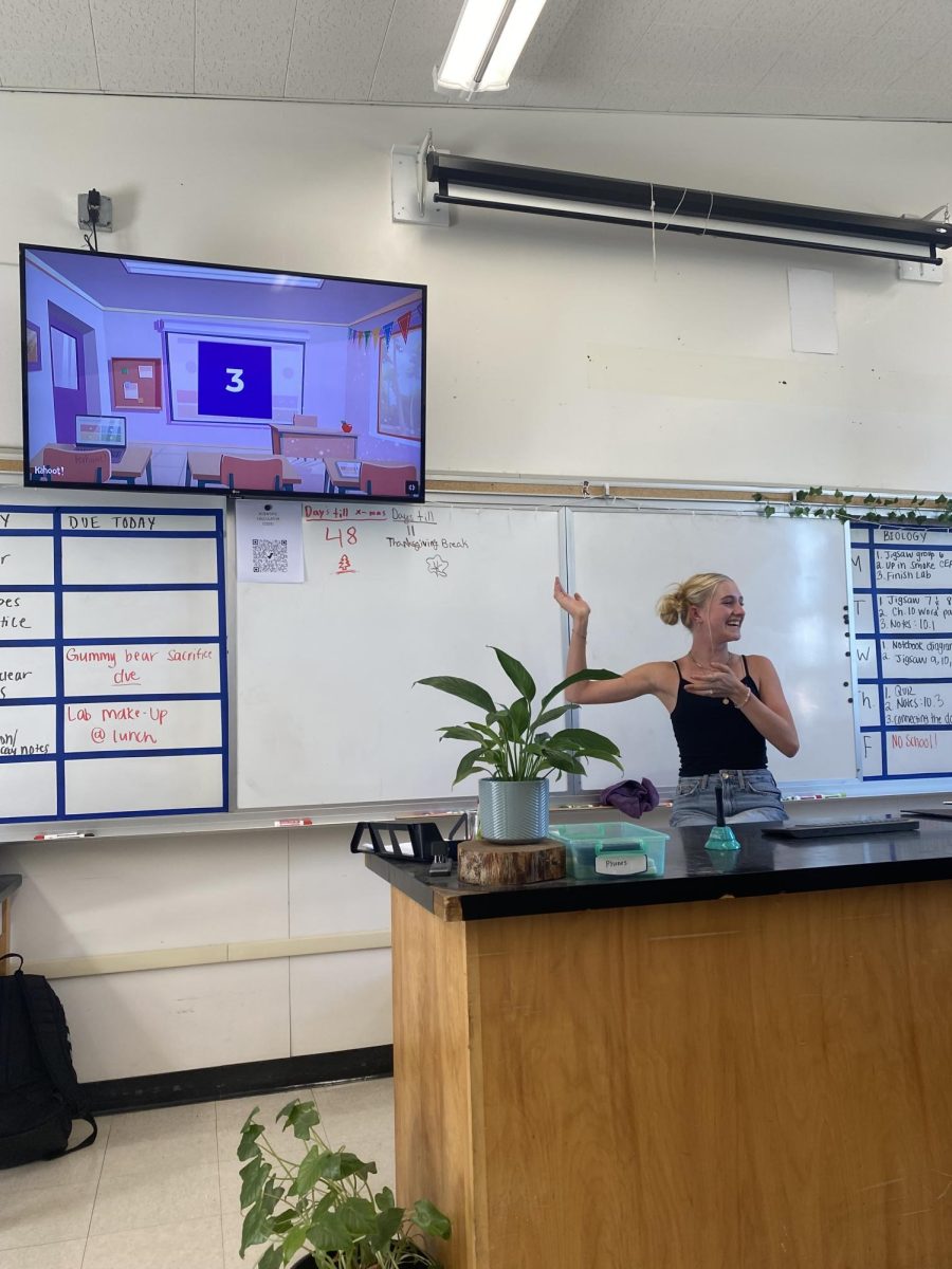 Salter chooses engaging activities like Kahoot and water testing sessions to inform students that attend the H2O club about healthy hydration.