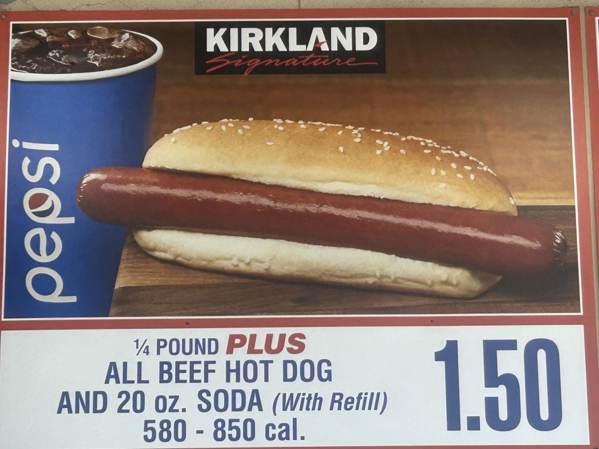 The sign appears to be far older than the signs for the other items. That's because the sign hasn't changed in decades.