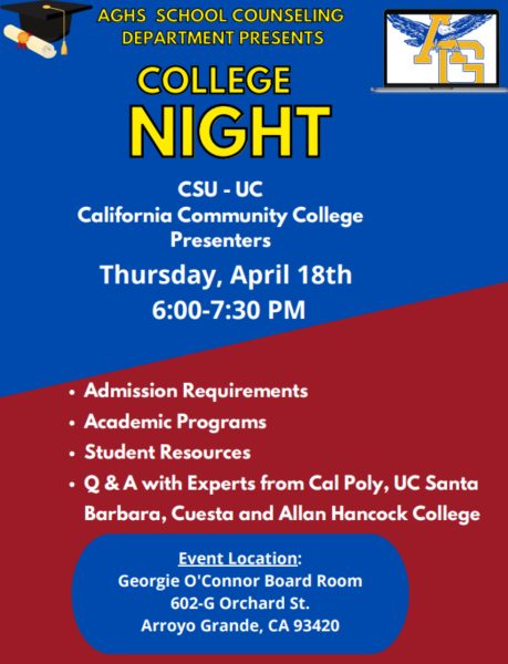 AGHS school counseling department presents College Night