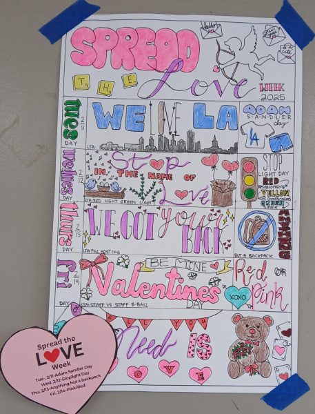 "Spread the love" spirit week poster