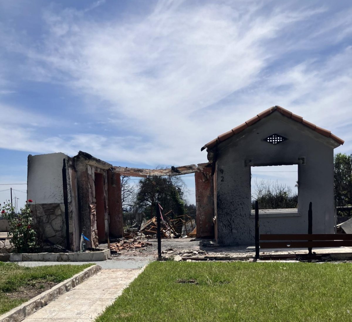 The only remaining part of what was once a home.