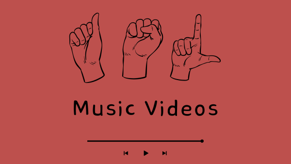 For their final project, ASL 3 will produce music videos where they'll film and record themselves signing to their song of choice. (Photo created on Canva)