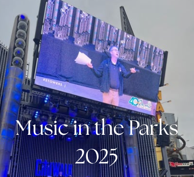 Awards were handed out for Music in the Parks, Universal Hollywood, in the City Walk on the 5 Towers Stage. (Photo courtesy Jazzmine Munguia)