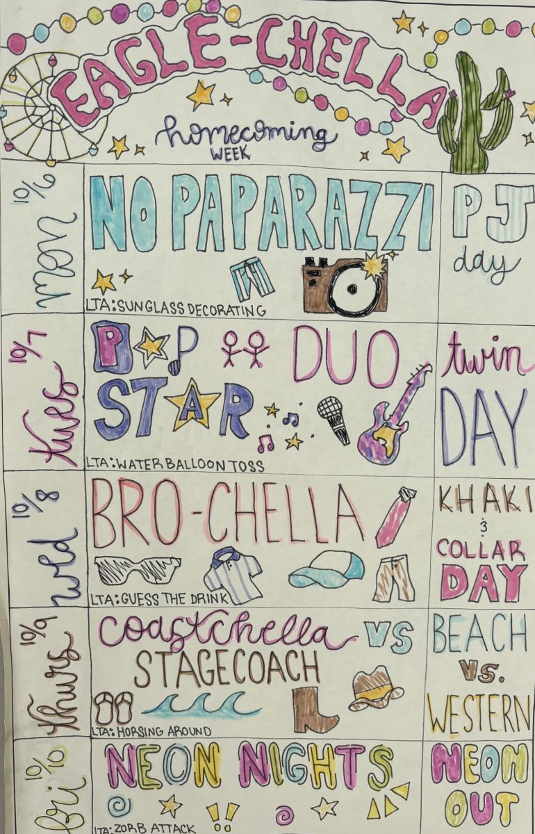 2025 homecoming dress up day agenda.