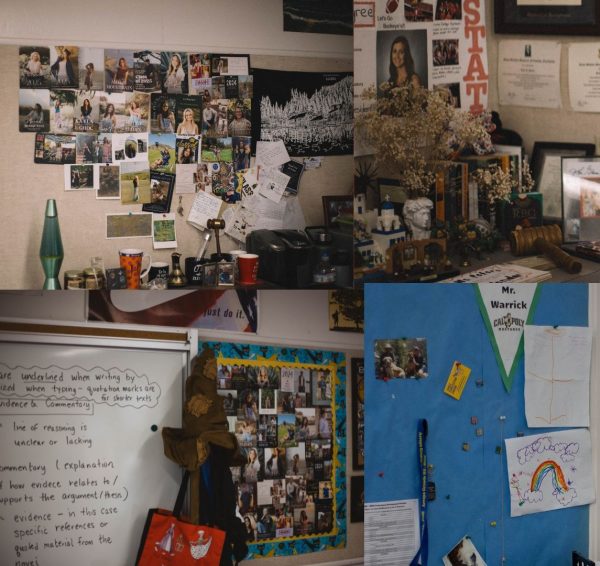 Teachers keep all sorts of mementos at their desk: Grad cards from past students, drawings from children or nieces, college degrees, or even the sorting hat from Harry Potter.