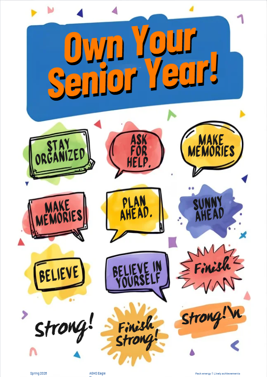 Senior year is seen as the most stressful but it's worth it for graduation. Made on Canva by Charlie Beaman.