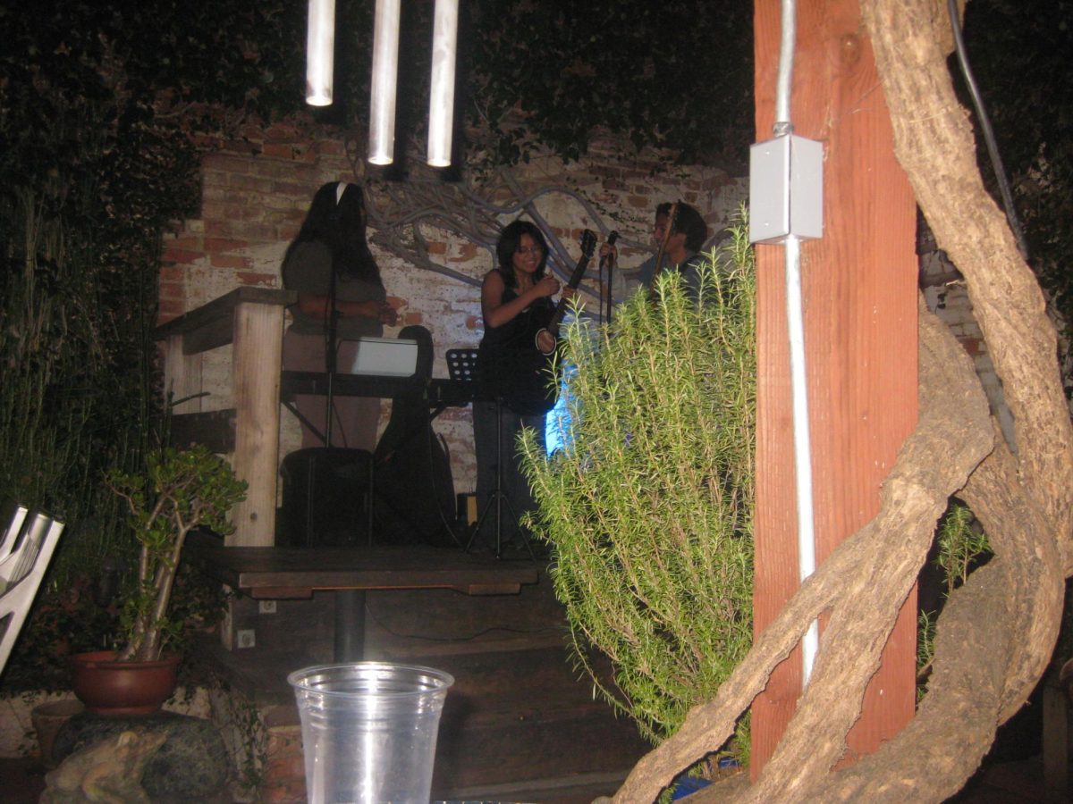 Student band Euphoric playing at Linnaea's Cafe.