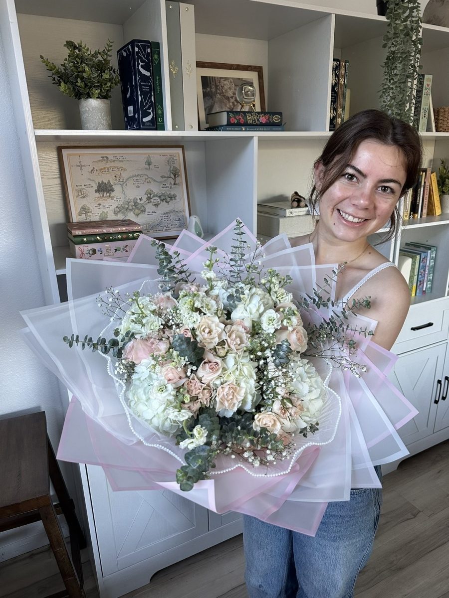 This is one of her most recent bouquets. Photo courtesy of Emma Chandler.