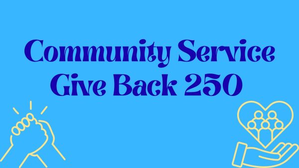 250 hour of Community Service earns students a medal. Made on Canva by Charlie Beaman.