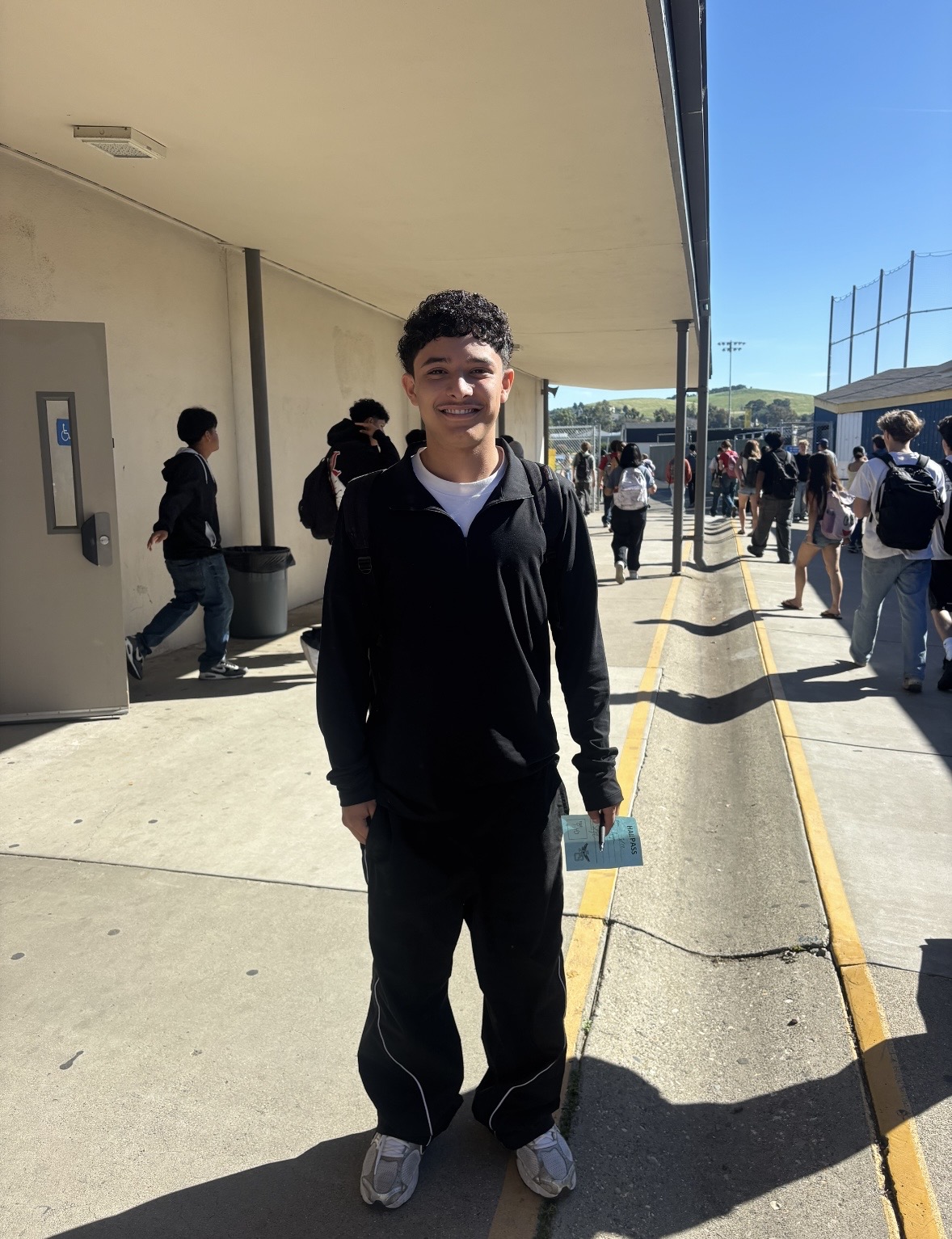 Ramon Calzada wearing his athletic and laid-back outfit. 