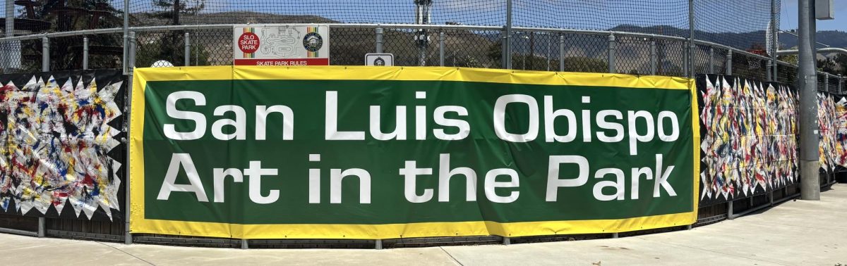Banner which helps people find where  the event is held.