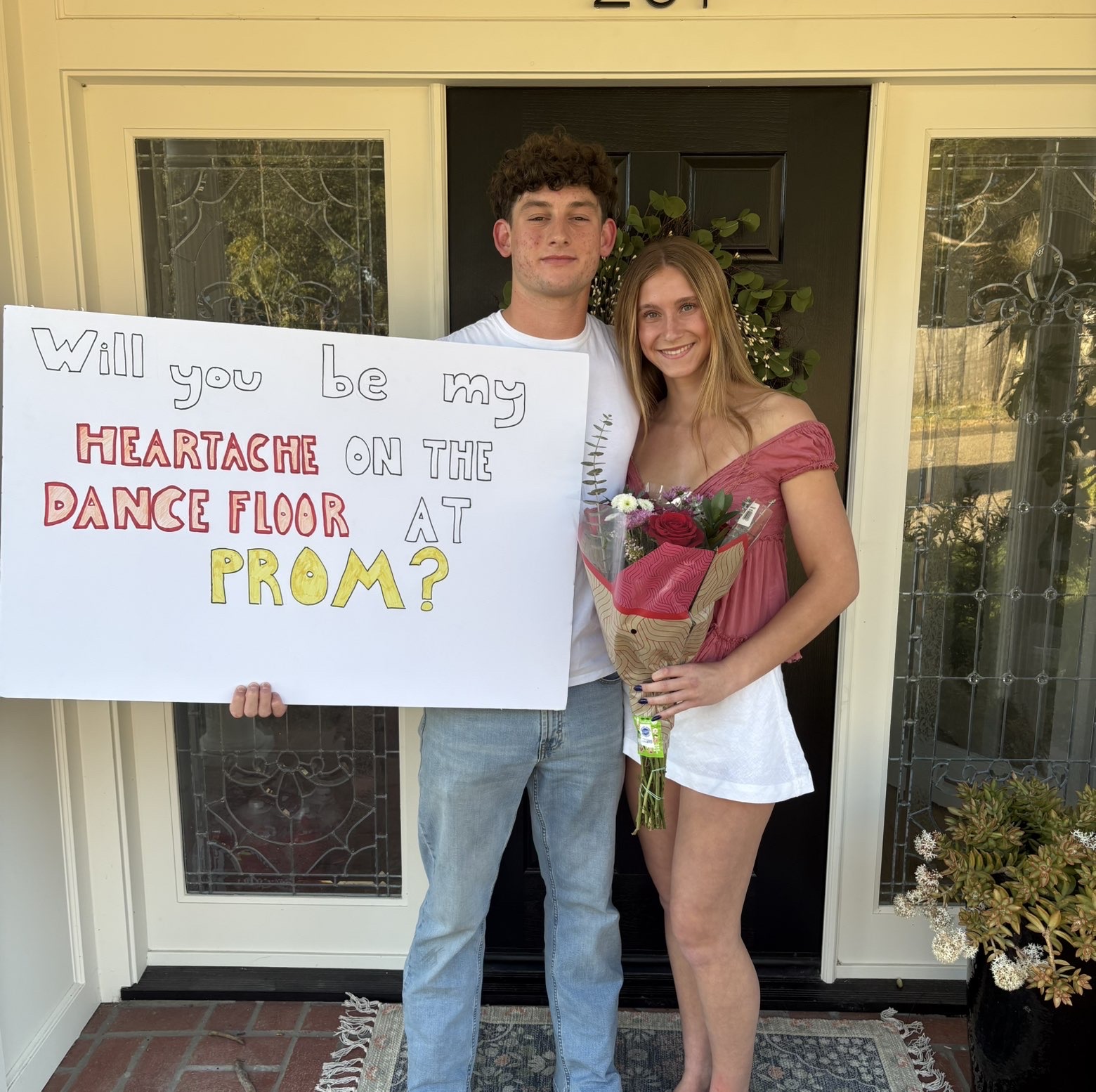 Brody Weeden asked Julisa Provence to 2026 AGHS Prom. Photo Courtesy of Kirra Provence.