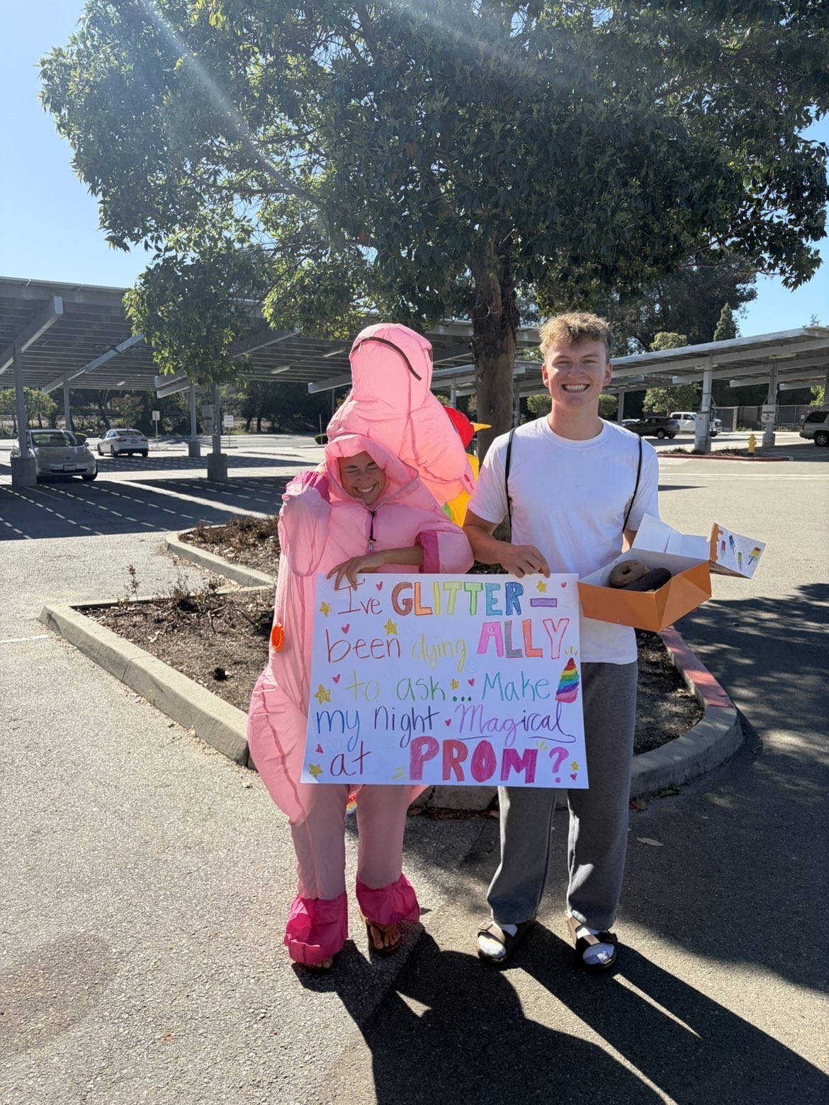 Abby Emerson asked Grady Garrison to 2026 AGHS Prom. Photo Courtesy of Isla Wright.