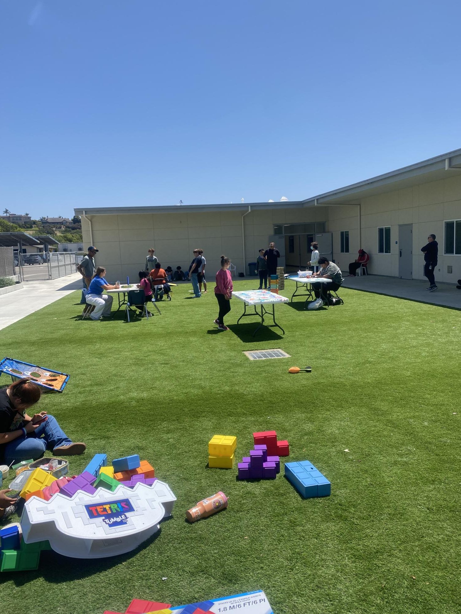 Some of the more popular options during the field day included Uno and Spikeball.