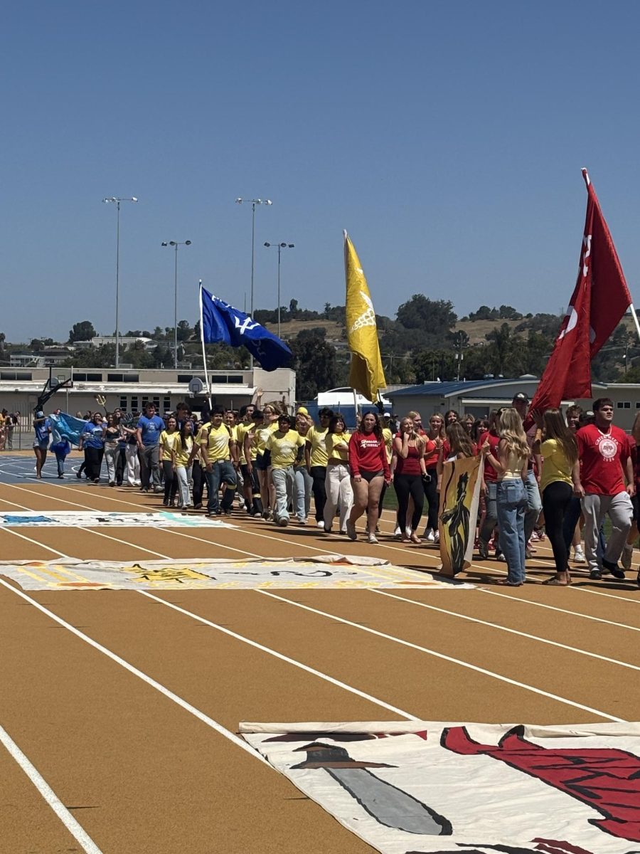 Opening Ceremony walk of the class officers and those participating in the tug of war during lunch.