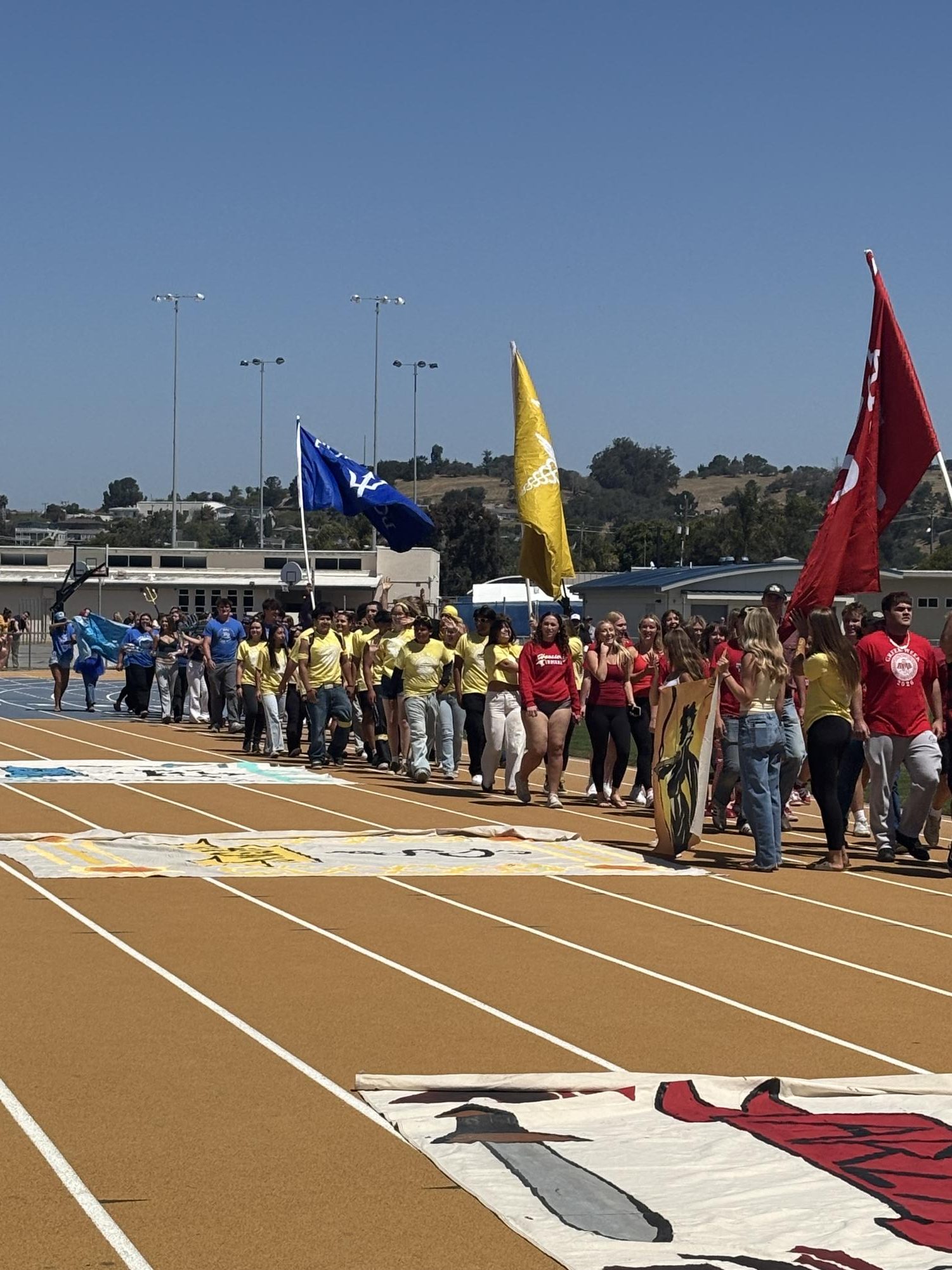 Opening Ceremony walk of the class officers and those participating in the tug of war during lunch.