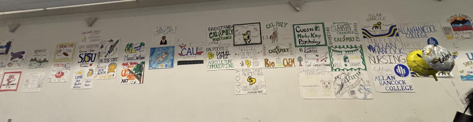 College destinations for AVID Graduates class of 2026.